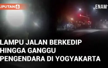 VIDEO: Viral Lampu Jalan Berkedip Hingga Ganggu Pengendara di Yogyakarta