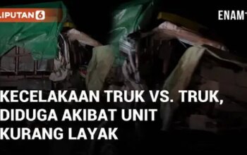 VIDEO: Detik-detik Kecelakaan Truk vs. Truk, Diduga Akibat Unit Kurang Layak