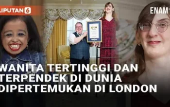 VIDEO: Wanita Tertinggi dan Terpendek di Dunia Dipertemukan Oleh Rekor Dunia Guinness