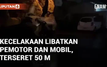 VIDEO: Viral Kecelakaan Libatkan Pemotor dan Mobil, Diduga Korban Terseret 50 Meter