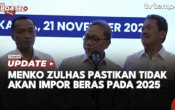 Menko Zulhas Pastikan Tidak Akan Impor Beras Pada 2025