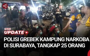 Polisi Grebek Kampung Narkoba di Surabaya, Tangkap 25 Orang