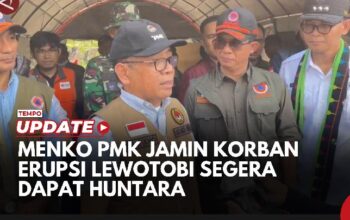 Menko PMK Jamin Korban Terdampak Erupsi Gunung Lewotobi Laki-laki Segera Dapat Huntara