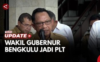 Mendagri Tito Karnavian Tunjuk Wakil Gubernur Rosjonsyah Jadi Plt Gubernur Bengkulu