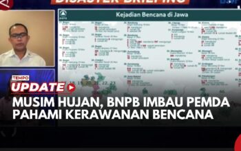 Musim Hujan, BNPB Imbau Setiap Pemda Pahami Kerawanan Bencana