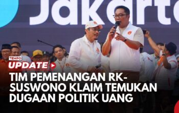 Tim Pemenangan Ridwan Kamil-Suswono Klaim Temukan Dugaan Politik Uang di Pilkada Jakarta