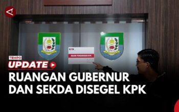 KPK Segel Ruang Kerja Gubernur Bengkulu Rohidin Mersyah dan Sekda Isnan Fajri