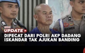 Dipecat dari Polri, AKP Dadang Iskandar Tak Ajukan Banding