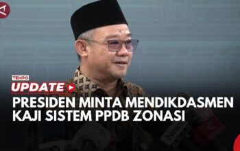 Presiden Prabowo Minta Mendikdasmen Kaji Sistem PPDB Zonasi dengan Mendalam