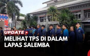 Suasana Pemungutan Suara Warga Binaan di Lapas Salemba