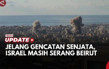 Jelang Gencatan Senjata, Israel Masih Serang Pusat Kota Beirut Lebanon