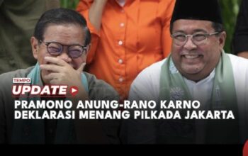 Pramono Anung-Rano Karno Deklarasi Menang Pilkada Jakarta, Klaim Unggul 50,07 Persen