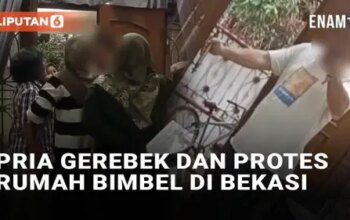 VIDEO: Viral Pria Gerebek dan Protes Rumah Tempat Bimbel di Bekasi