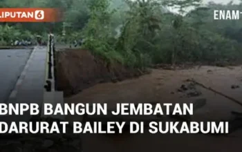 VIDEO: BNPB Bangun Jembatan Darurat Bailey di Sukabumi Untuk Bantu Korban Banjir