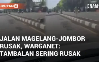 VIDEO: Jalan Raya Magelang-Jombor Rusak, Warganet: Tambalan Jalan Sering Rusak