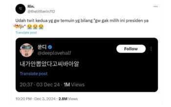 6 Terjemahan Cuitan Netizen Korea Selatan ketika Darurat Militer Ini Kocak