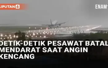 VIDEO: Menegangkan! Detik-Detik Pesawat Batal Mendarat Saat Angin Kencang di India