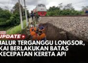 Jalur Terganggu Longsor di Blitar, KAI Berlakukan Batas Kecepatan Kereta Api