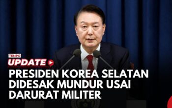 Presiden Korea Selatan Didesak Mundur Usai Umumkan Darurat Militer