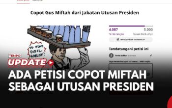 Hina Pedagang Es Teh, Muncul Petisi Copot Miftah dari Jabatan Utusan Presiden