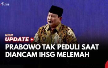 Prabowo Mengaku Diancam IHSG akan Turun Jika Jalankan Makan Bergizi Gratis