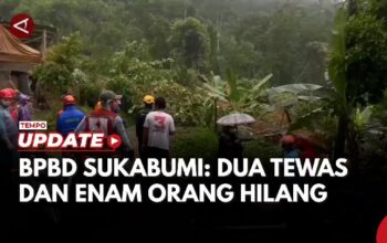 Enam Orang Masih Hilang Akibat Banjir di Sukabumi