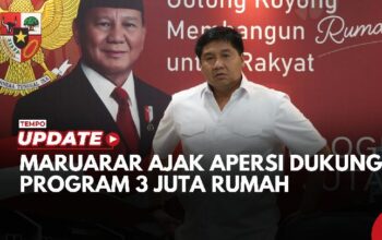 Menteri PKP Maruarar Ajak Apersi Dukung Program 3 Juta Rumah