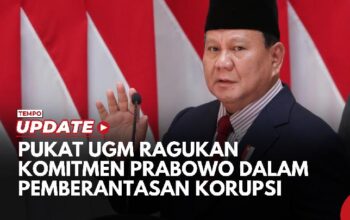 Pukat UGM Ragukan Komitmen Presiden Prabowo Subianto Dalam Pemberantasan Korupsi