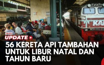 56 Kereta Api Tambahan Disiapkan untuk Periode Libur Natal dan Tahun Baru