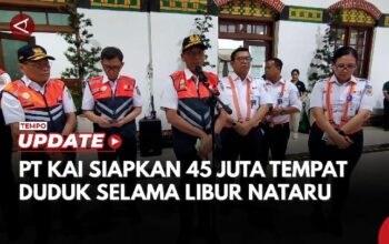 Menyambut Libur Natal dan Tahun Baru, PT KAI Menyiapkan 45 Tempat Duduk